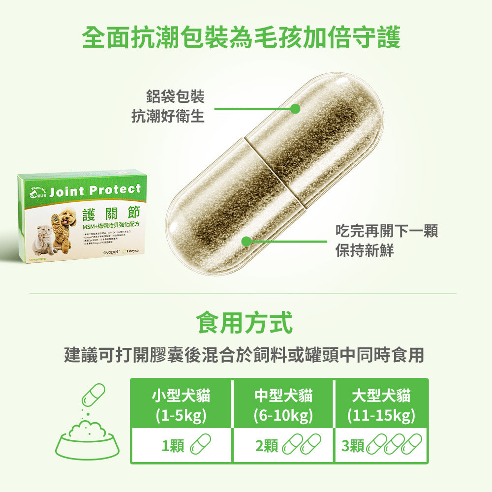 營活著 護關節 MSM+ 綠唇貽貝強化版
Joint protect (30顆)