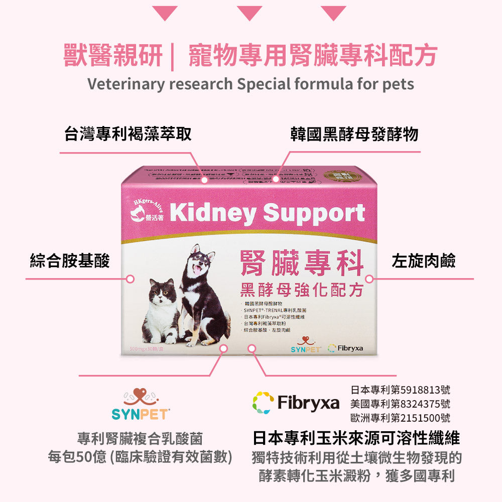 營活著 腎臟專科 黑酵母強化配方 ￼Kidney Support (30顆)