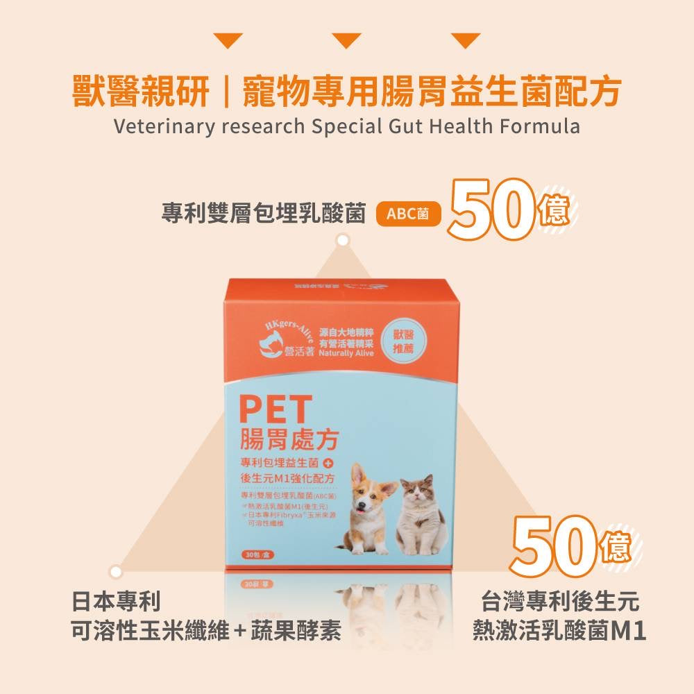 營活著 PET腸胃處方(專利包埋益生菌＋後生元M1)強化配方